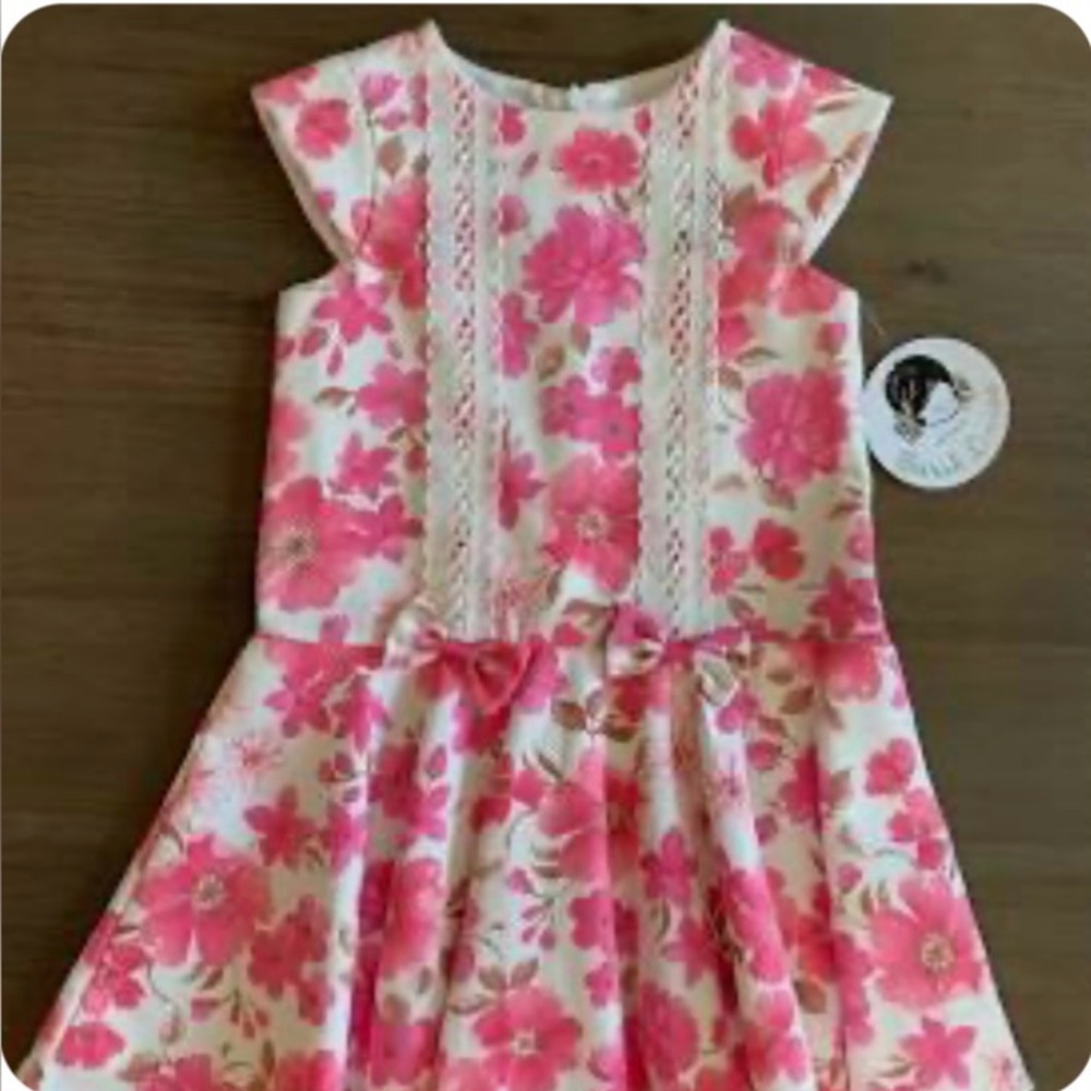 Sarah Louise England pink floral dress. Size 4T Great for Easter!